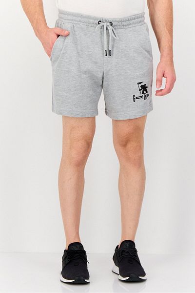 Gotcha Men Brand Logo Basic Shorts, Grey