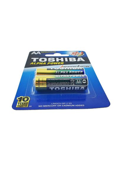 Toshiba Set 2 baterii LR06 Super Alcaline, Alpha Power AA, 1.5V, in blister