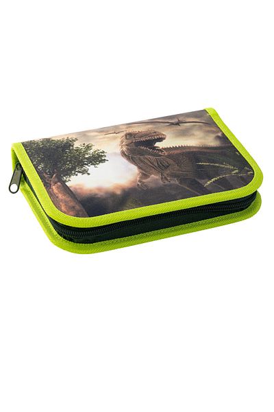 Eberhard Faber Eberhard Faber pencil case Dinosaurs model, equipped with 42 pieces, 19.6 x 13.2 x 3.4 cm, with zipper, assorted