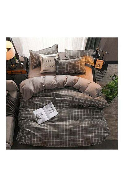 Generic 4-Piece Geometric Design Bedding Set Cotton Multicolour