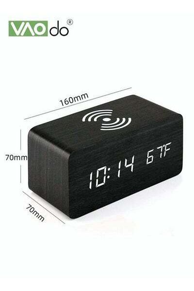 VAODO LED Alarm Clock Can be Timed Electronic Alarm Clock HD Mirror Display
