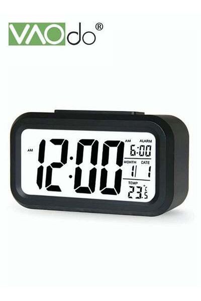 VAODO LED Alarm Clock Large Screen Display with Night Light Sensing Function Temperature Display