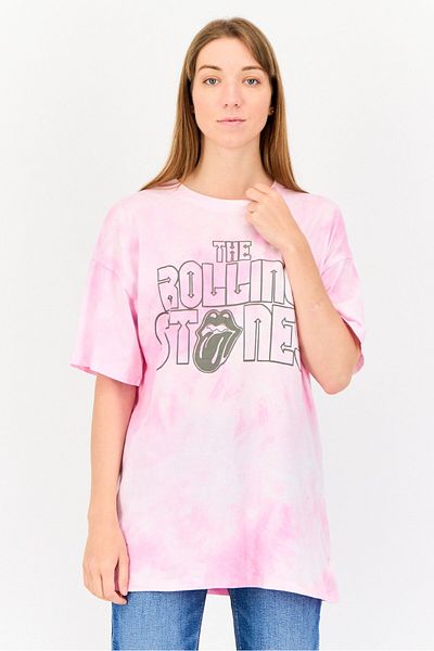 AMERICAN EAGLE Women Crew Neck Short Sleeves Graphic Print T-Shirt, Pink