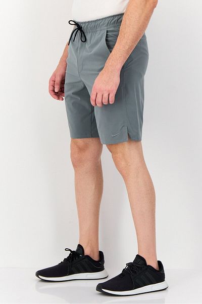 Nike Men Standard Fit Embroidered Logo Training Shorts,Grey