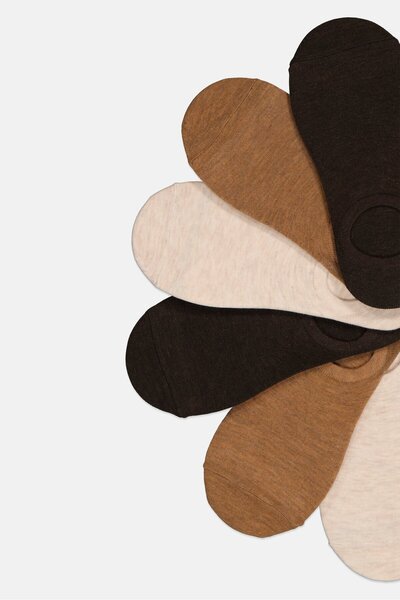 Ben Sherman Men 6 Pairs Brand Logo Silicone Heel Grip Socks, Multicolor