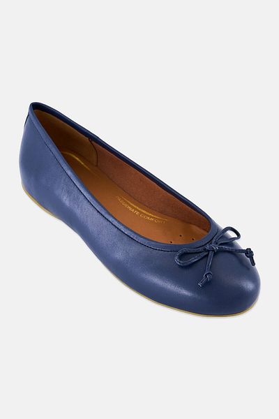 Geox Women D Palmaria H Slip On Ballet Flats, Avio Blue