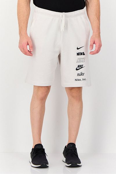 Nike Men Standard Fit Knee Length Running Shorts, Off White