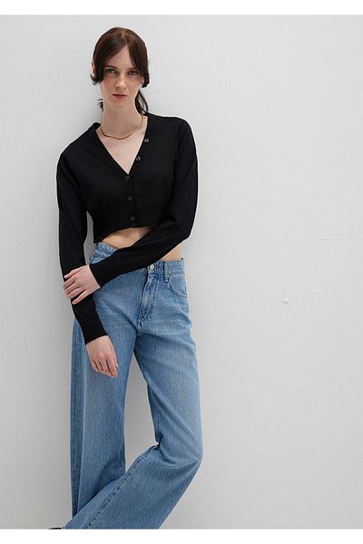 Mavi Μαύρη Crop Cardigan Crop / Κοντή κοπή 1710690-900