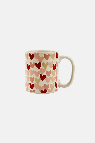 Muy Mucho Ceramic Heart Zodiac Mug 330ml, White