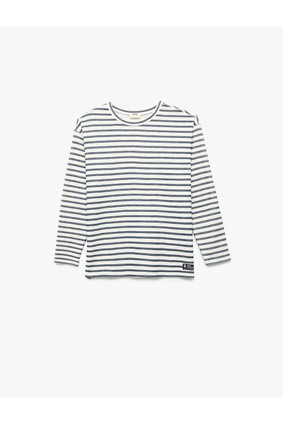 Koton Cotton Long Sleeve Crew Neck T-Shirt