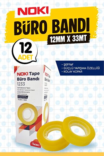t tuğset etiket Bandă de birou 12x33 mm Bandă celofan 12 buc-T1464