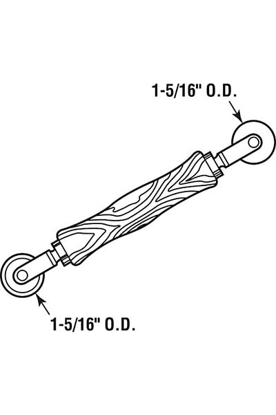 Prime-Line P 7505 Screen Rolling Tool – Spline Roller with Wood Handle and Steel Wheels