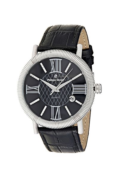 Philippe Moraly of Switzerland Men's Leather Analog Watch
