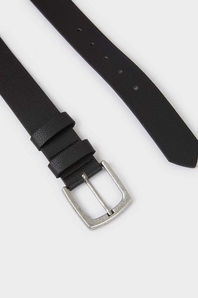 DeFacto Men's Rectangular Buckle Faux Leather Casual Belt F6810Axns