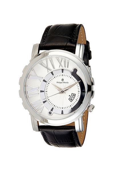 Philippe Moraly of Switzerland Men's Leather Analog Watch