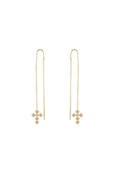 Go Dutch Label Pull Through Cross (gold stainless steel)