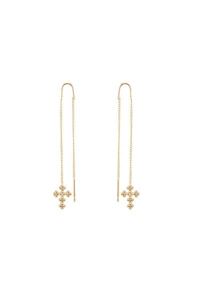 Go Dutch Label Pull Through Cross (gold stainless steel)