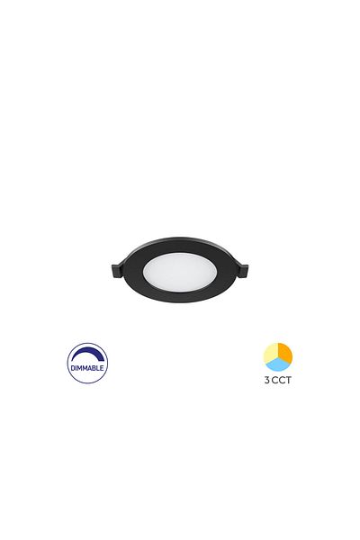 Braytron Panel LED small SPOT LED ROUND ST 4W 280LM DIM 3in1 F:85MM BLACK IP40
