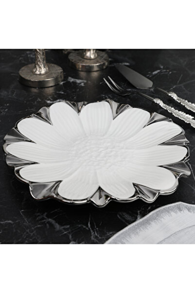 ROY KING FLORA SILVER YUVARLAK SUNUM TABAK 30 CM