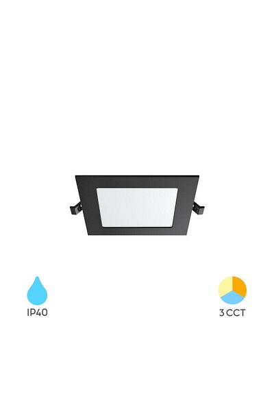 Braytron Spot LED Square ST 3W 220LM 3IN1 D:70x70MM IP40 Black