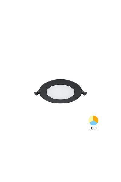 Braytron Panel LED mic SPOT LED ROTUND ST 6W 4INC-NEGRU 3in1