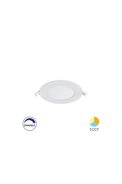 Braytron Panou LED microfon SPOT LED ROTUND ST 6W 470LM DIM 3 în 1 F:128MM ALB IP40