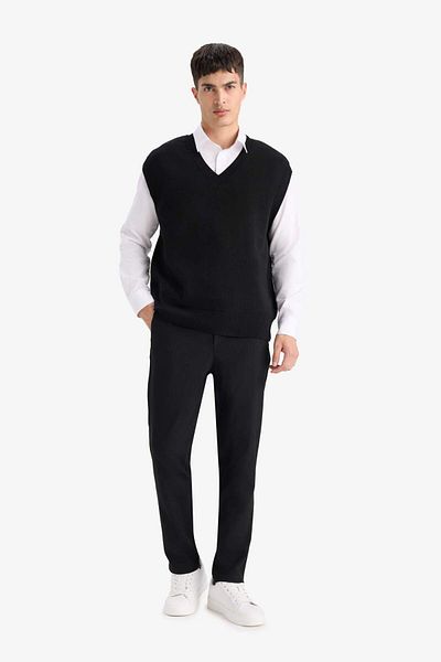 DeFacto Standard Fit V-Neck Sweater Sweater F4999Ax25Au