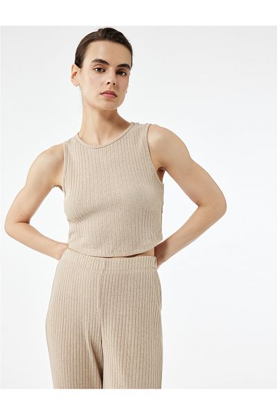 Koton Comfortable Fit Crew Neck Sleeveless Pajama Top