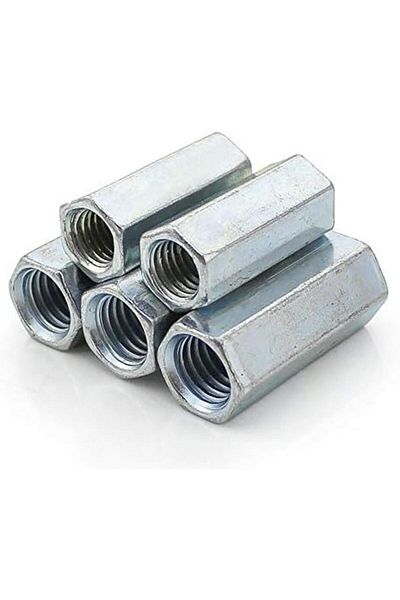 Other xjS Coupling Nuts 20pcs M6 M8 Hex Nut Rod Coupling Carbon Steel Galvanized Long Hexagonal Nut Fit Bo