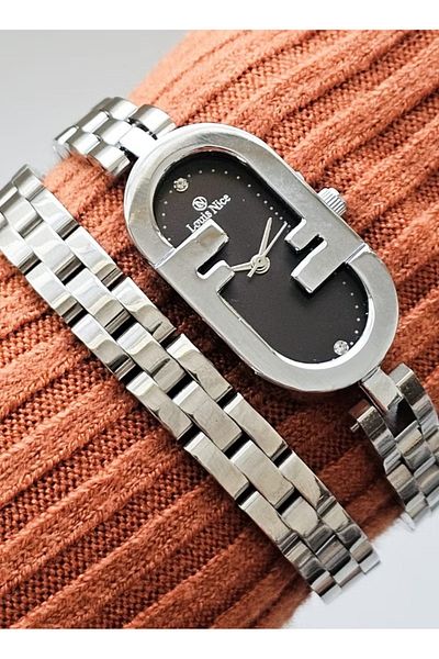 Louis Nice Elegant women's watch, Vandy shape, two-tone stainless steel
