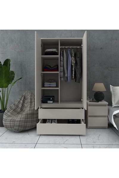 Meble SZAFA MODUŁOWA 90 CM W KOLORZE KASZMIR STYLOWA GARDEROBA DO SYPIALNI SALONU