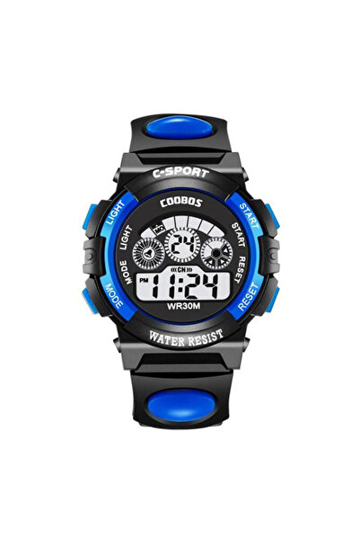 Choice ساعات إلكترونية للأطفال زرقاء داكنة اللون مضيئة مقاومة للماء متعددة ال...