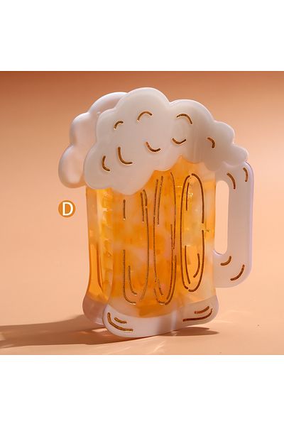 Choice D 1 piece personalized acetate wild cow boy hair claw clip holiday gift