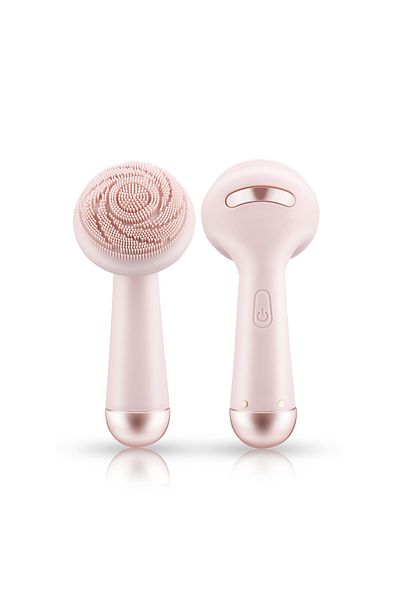 Choice pink Electric Silicone Facial Brush Cleaner Vibration Roller Massage Pore Cleansing Instrument Water