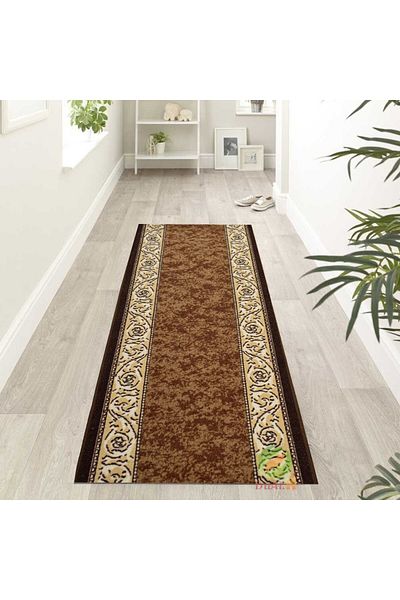 Dualhome Regal Rug Runner, Brown, Meter B - 120 Cm, 200 Cm