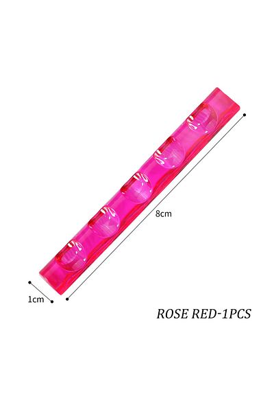 Choice Rose Red 5 Grids Acrylic Clear Nail Brush Shelf Portable Mini crystal Painting Pen Rest Holder Stand