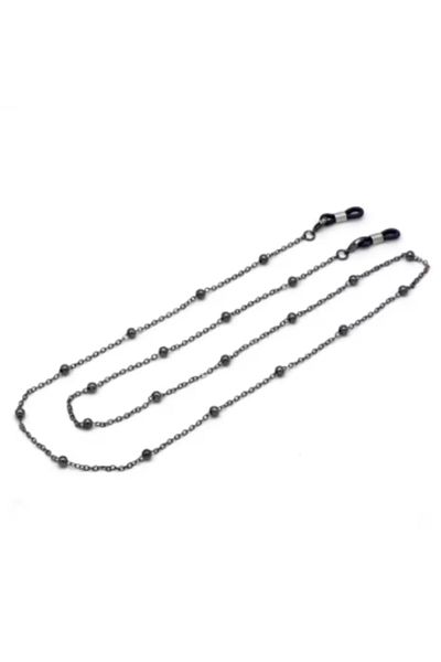 Choice Black 1pc Fashion Metal Men Eyeglass Chain Sunglasses Reading Beaded Glasses Chain Eyewears Cord Nec