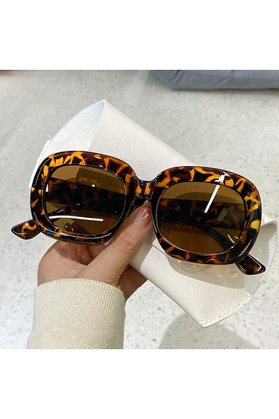 Choice as picture leopard-tea KAMMPT Women Sunglasses 2022 Trendy Vintage Round Female Shades Eyewear Fashi