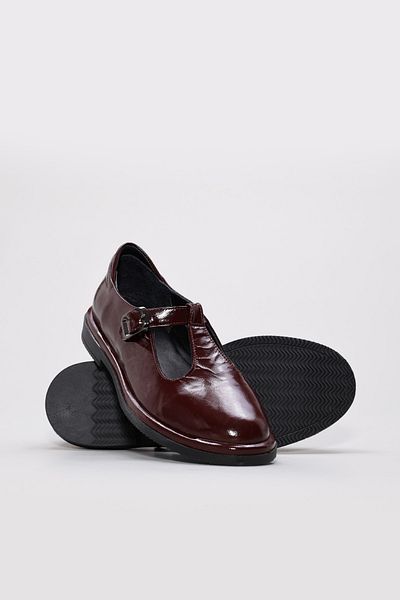 Ayakkabıhane Inside and Outside Genuine Patent Leather Burgundy Women's Casual Daily Shoes Ah0824626140307