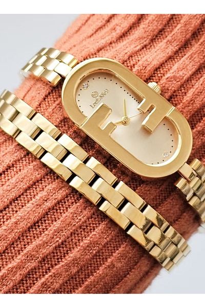 Louis Nice Elegant women's watch, Vandy shape, two-tone stainless steel