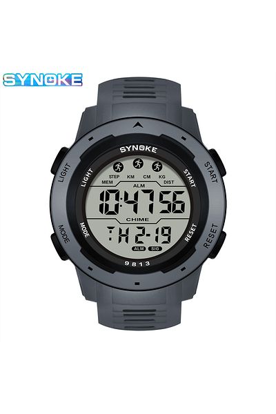 Choice Grey Men Digital Watch Sports Watches Timing Function Alarm Clock Waterproof 50M Digital Watch Milit