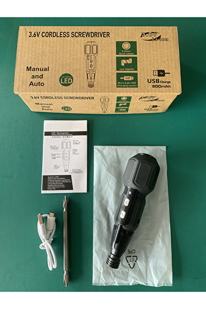 Choice BlackLSD01 Maizhe مفك براغي كهربائي يدوي قابل لإعادة الشحن 3.6 فولت أداة كهربائية صغيرة لاسلكية مع LE