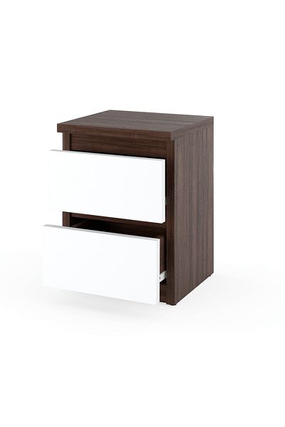 Meble Noptieră din stejar Wenge alb, 30 cm, 2 buc., noptieră pentru dormitor