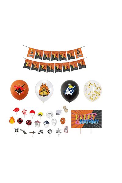 MEISHANG Set 43 piese decoratiuni si baloane pentru aniversare copii Meishang, hartie, latex, multicolor
