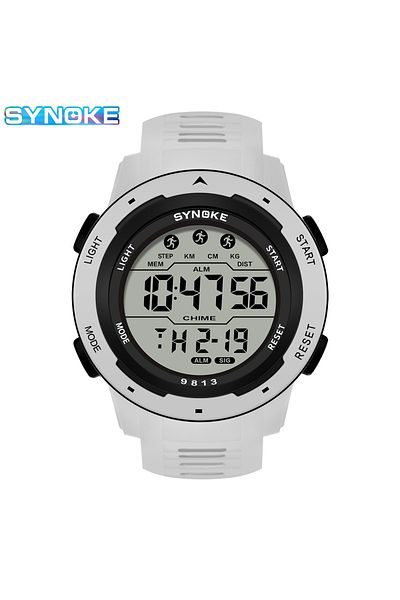 Choice white Men Digital Watch Sports Watches Timing Function Alarm Clock Waterproof 50M Digital Watch Mili