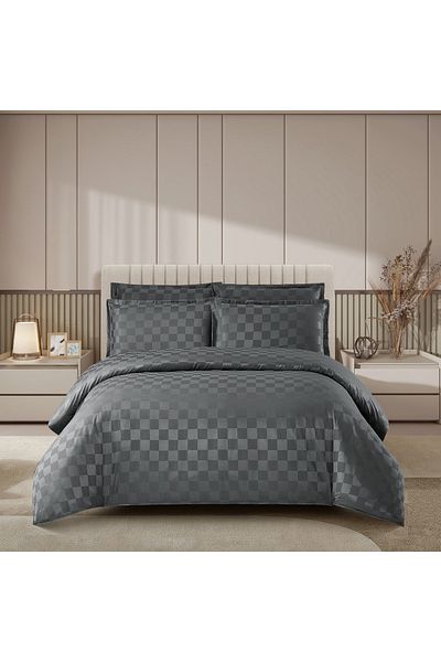 CHIRASO CHIRASO Bedding, Elegant DAMASK, ELASTIC Sheet 180x200+25cm, Duvet Cover 200x230cm, 2 Pillowcases