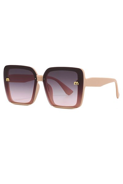 Choice grey pink Brand Sunglasses Women's Square Classic Large Frame Fashion Men's Rectangular Letter Desig