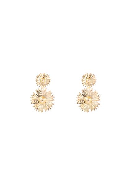 Go Dutch Label Two Daisies (gold stainless steel)