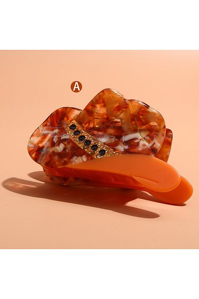Choice A 1 piece personalized acetate wild cow boy hair claw clip holiday gift