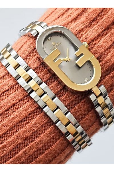 Louis Nice Elegant women's watch, Vandy shape, two-tone stainless steel